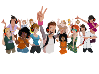a group of people posing for the camera