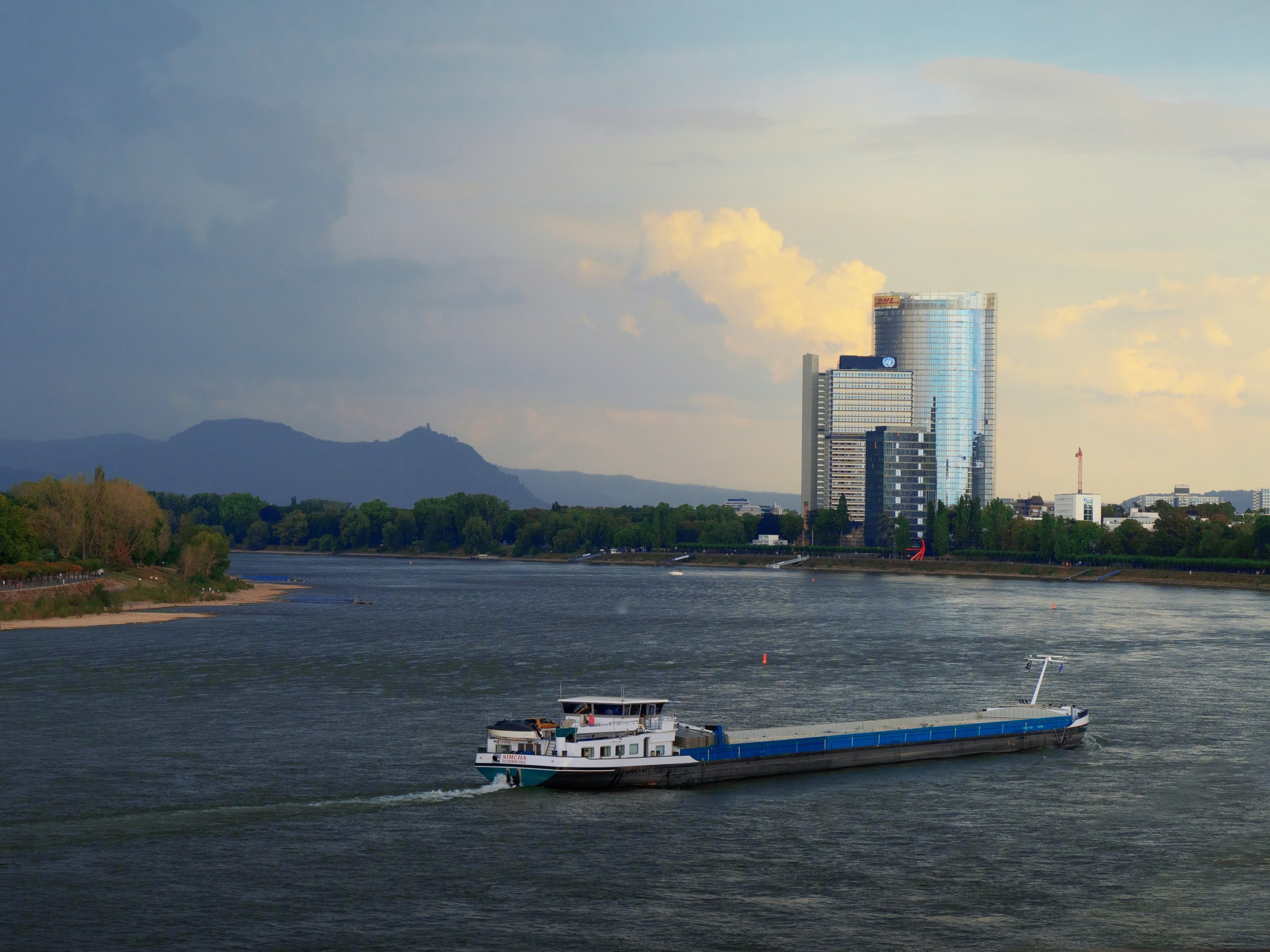 Rhine river cruise in Bonn, Germany