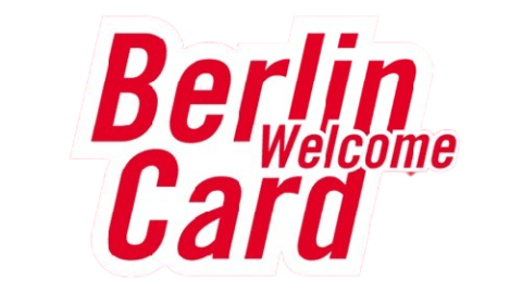 Text logo 'Berlin Welcome Card' in red on white background.